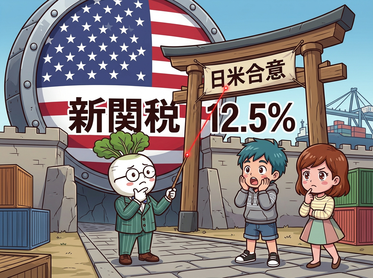 【トランプ新関税12.5%】日本経済への「本当の衝撃」とは？日米合意の天井と円安の緩衝材