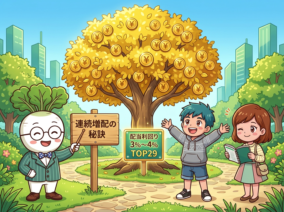 高配当株TOP29！連続増配銘柄の見分け方 | カブ先生のお金の学校