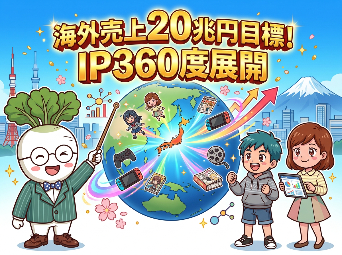 コンテンツ海外20兆円戦略の経済効果！ | カブ先生のお金の学校