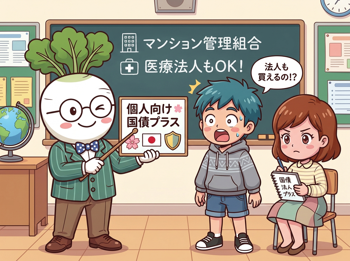 個人向け国債プラス改定！法人拡大