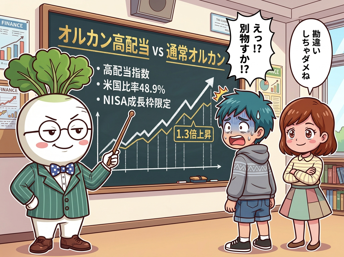オルカン高配当とは？違い解説 | カブ先生のお金の学校