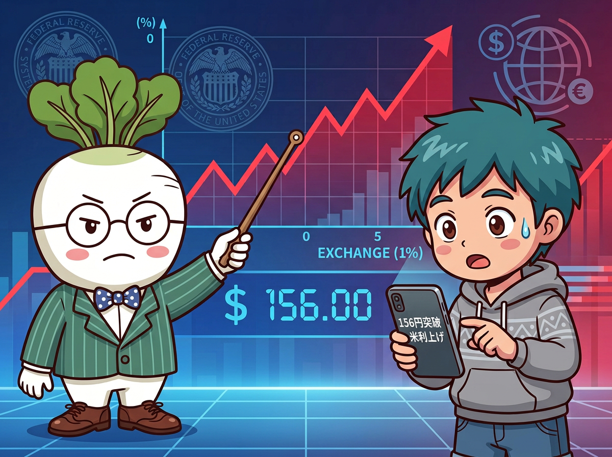 FRB約3年ぶり利上げ！ドル円156円突破と日銀会合直前の日本市場・新NISA影響解説