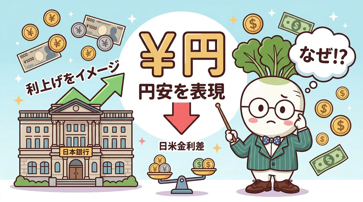 日銀が金利を上げたのに、なぜ円安になったの？