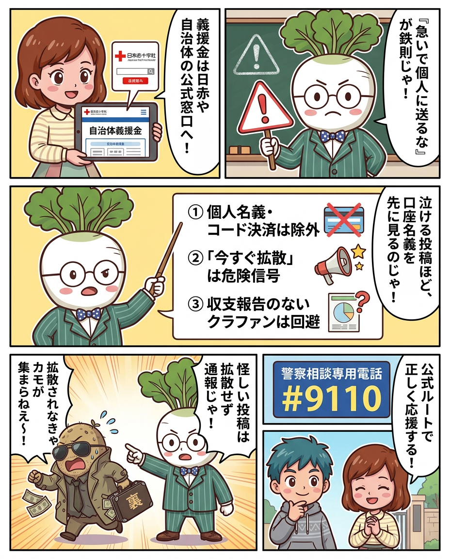 善意を食い物にする『偽装寄付・義援金詐欺』の闇!個人送金やデマ投稿からお金を守る鉄則 - 2